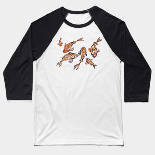 Fish Pond Watercolor Baseball T-Shirt